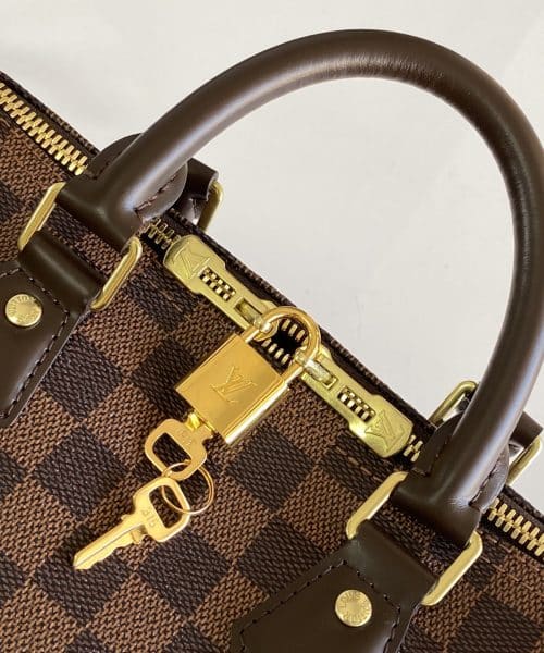 1:1 Replica Louis Vuitton LV Speedy Bandoulière 25 Damier Ebene Canvas Luxury Bag For Women N41368 - 9.8in/25cm