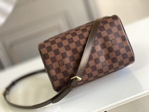 1:1 Replica Louis Vuitton LV Speedy Bandoulière 25 Damier Ebene Canvas Luxury Bag For Women N41368 - 9.8in/25cm