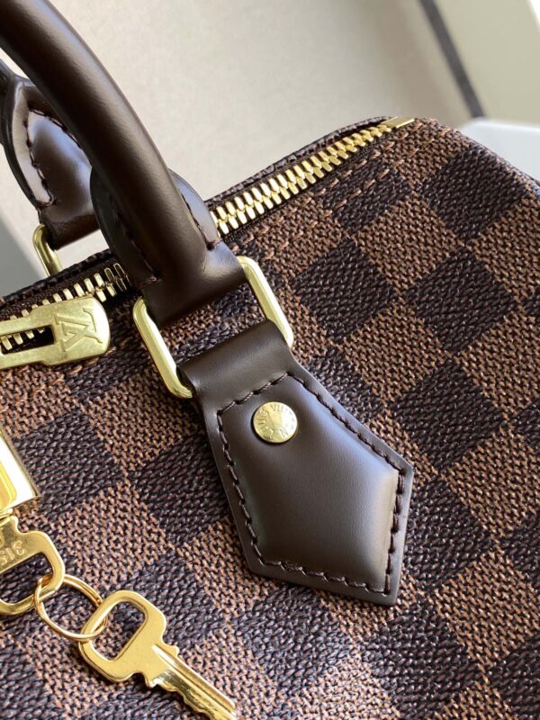 1:1 Replica Louis Vuitton LV Speedy Bandoulière 25 Damier Ebene Canvas Luxury Bag For Women N41368 - 9.8in/25cm