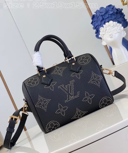 1:1 Replica Louis Vuitton LV Speedy Bandoulière 25 Monogram Empreinte Leather Luxury Bag For Women M46736- 9.8 Inches/ 24.8 Cm