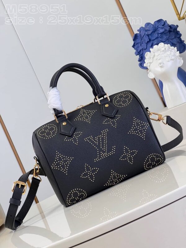 1:1 Replica Louis Vuitton LV Speedy Bandoulière 25 Monogram Empreinte Leather Luxury Bag For Women M46736- 9.8 Inches/ 24.8 Cm