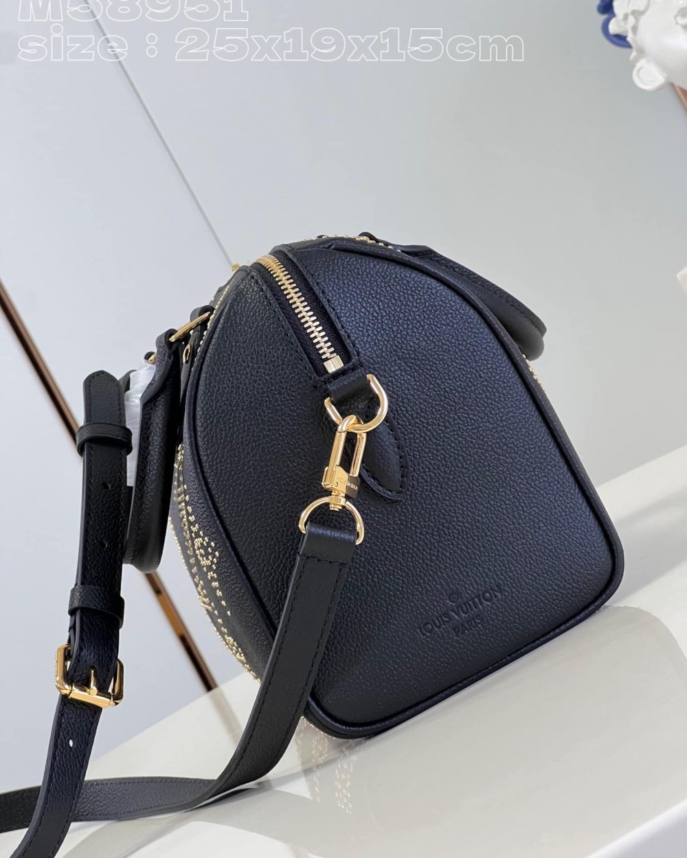 1:1 Replica Louis Vuitton LV Speedy Bandoulière 25 Monogram Empreinte Leather Luxury Bag For Women M46736- 9.8 Inches/ 24.8 Cm
