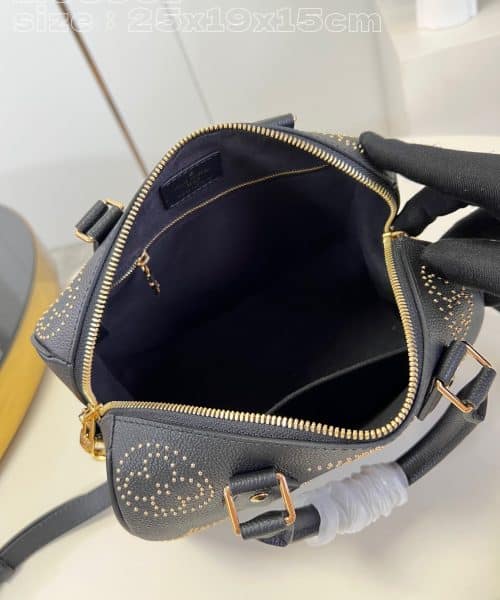 1:1 Replica Louis Vuitton LV Speedy Bandoulière 25 Monogram Empreinte Leather Luxury Bag For Women M46736- 9.8 Inches/ 24.8 Cm