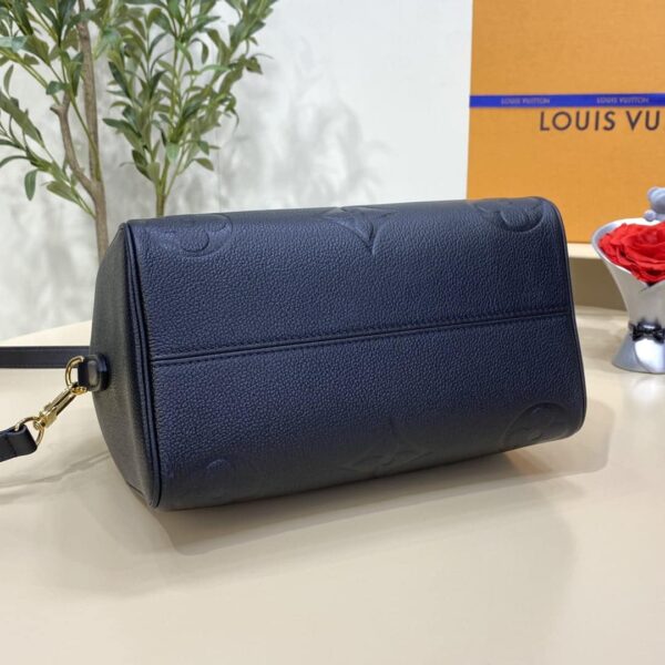 1:1 Replica Louis Vuitton LV Speedy Bandoulière 25 Monogram Empreinte Leather Black Luxury Bag For Women‎ M58951 - 9.8in/ 25cm