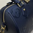 1:1 Replica Louis Vuitton LV Speedy Bandoulière 25 Monogram Empreinte Leather Black Luxury Bag For Women‎ M58951 - 9.8in/ 25cm