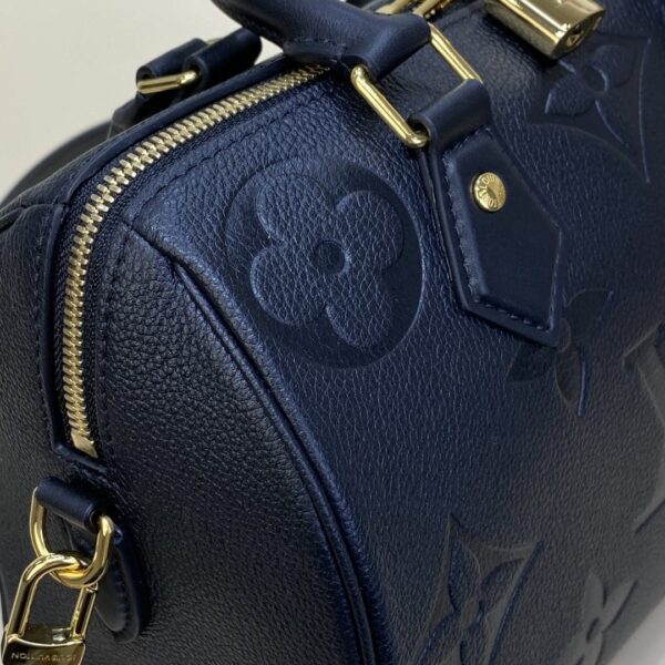 1:1 Replica Louis Vuitton LV Speedy Bandoulière 25 Monogram Empreinte Leather Black Luxury Bag For Women‎ M58951 - 9.8in/ 25cm