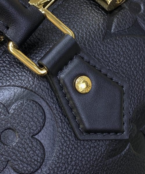 1:1 Replica Louis Vuitton LV Speedy Bandoulière 25 Monogram Empreinte Leather Black Luxury Bag For Women‎ M58951 - 9.8in/ 25cm