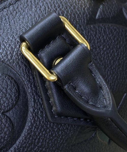 1:1 Replica Louis Vuitton LV Speedy Bandoulière 25 Monogram Empreinte Leather Black Luxury Bag For Women‎ M58951 - 9.8in/ 25cm