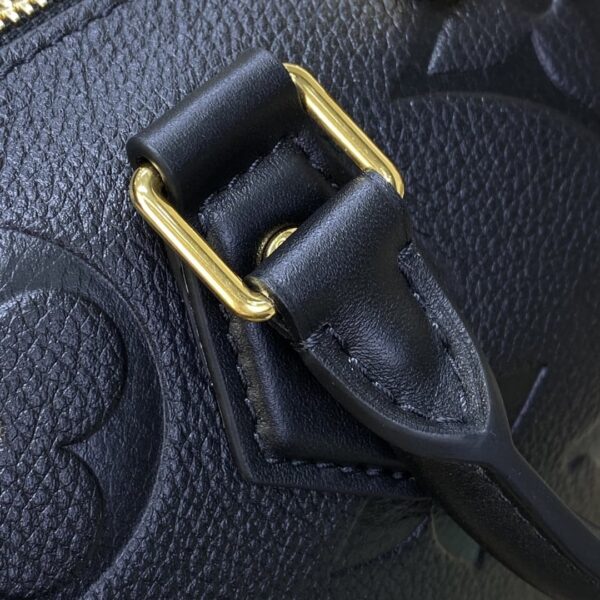 1:1 Replica Louis Vuitton LV Speedy Bandoulière 25 Monogram Empreinte Leather Black Luxury Bag For Women‎ M58951 - 9.8in/ 25cm
