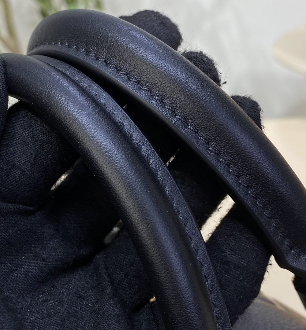 1:1 Replica Louis Vuitton LV Speedy Bandoulière 25 Monogram Empreinte Leather Black Luxury Bag For Women‎ M58951 - 9.8in/ 25cm