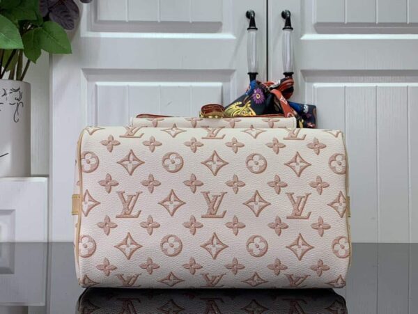 1:1 Replica Louis Vuitton LV Speedy Bandouliere 25 Monogram Pattern White Luxury Bag For Women 9.8in/25cm