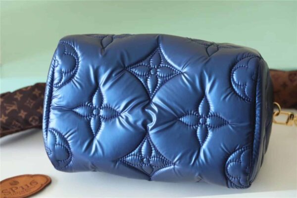 1:1 Replica Louis Vuitton LV Speedy Bandoulière 25 Sliver Tone/Blue Luxury Bag For Women‎ M20973 - 9.8in/25cm