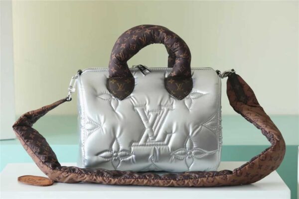 1:1 Replica Louis Vuitton LV Speedy Bandoulière 25 Sliver Tone/Blue Luxury Bag For Women‎ M20973 - 9.8in/25cm