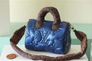 1:1 Replica Louis Vuitton LV Speedy Bandoulière 25 Sliver Tone/Blue Luxury Bag For Women‎ M20973 - 9.8in/25cm