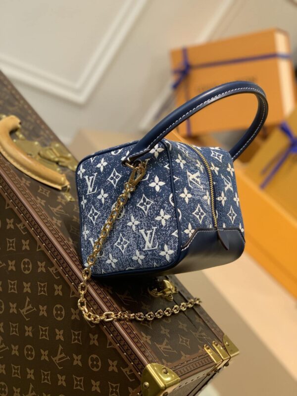 1:1 Replica Louis Vuitton LV LV Square Denim Monogram Canvas Luxury Bag For Women M59611 - 6.3in/16cm