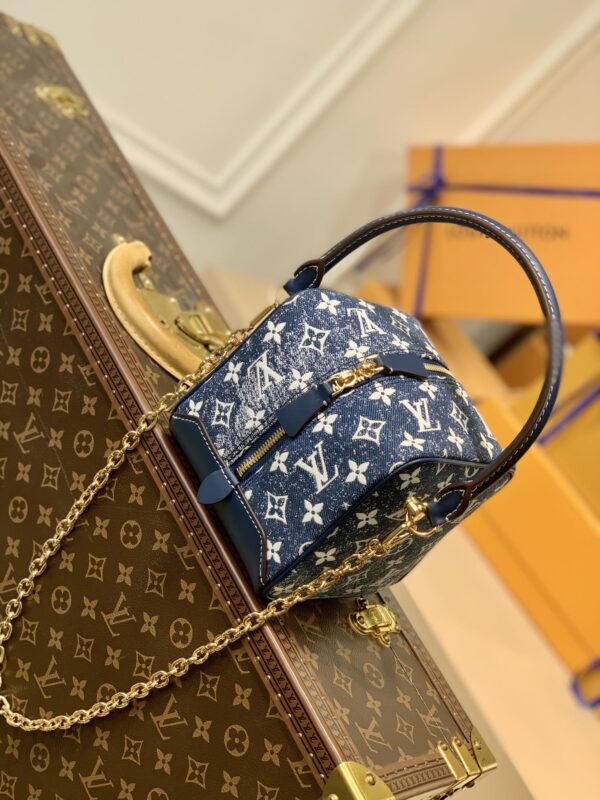 1:1 Replica Louis Vuitton LV LV Square Denim Monogram Canvas Luxury Bag For Women M59611 - 6.3in/16cm