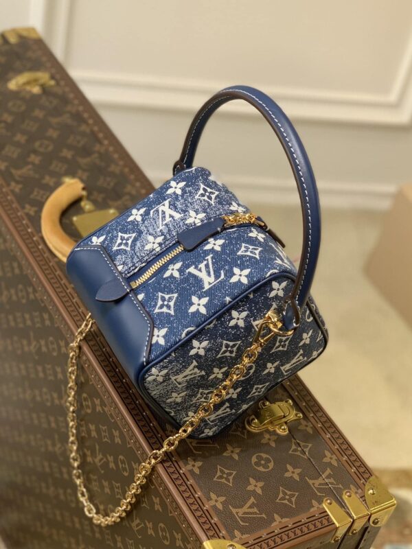 1:1 Replica Louis Vuitton LV LV Square Denim Monogram Canvas Luxury Bag For Women M59611 - 6.3in/16cm