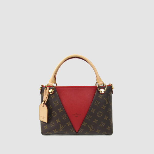 1:1 Replica Louis Vuitton LV V Tote BB Monogram Canvas Cerise Red Luxury Bag For Women M43966 - 10.6in/27cm