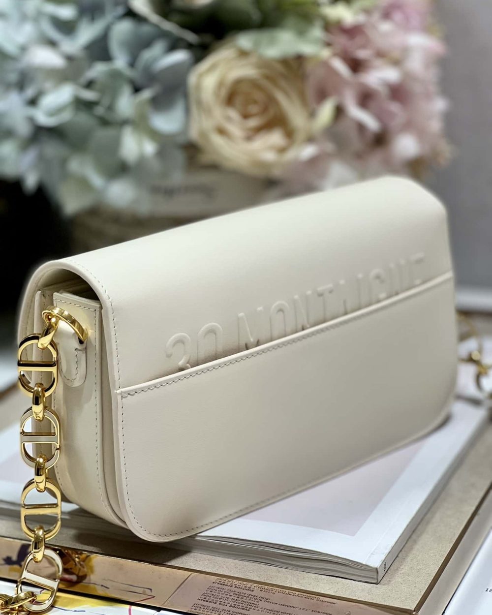 1:1 Replica 30 Montaigne Avenue Bag Black/White/Blue/Beige/Light Pink For Women 9 in/ 22.5cm M9260UMOA_M900