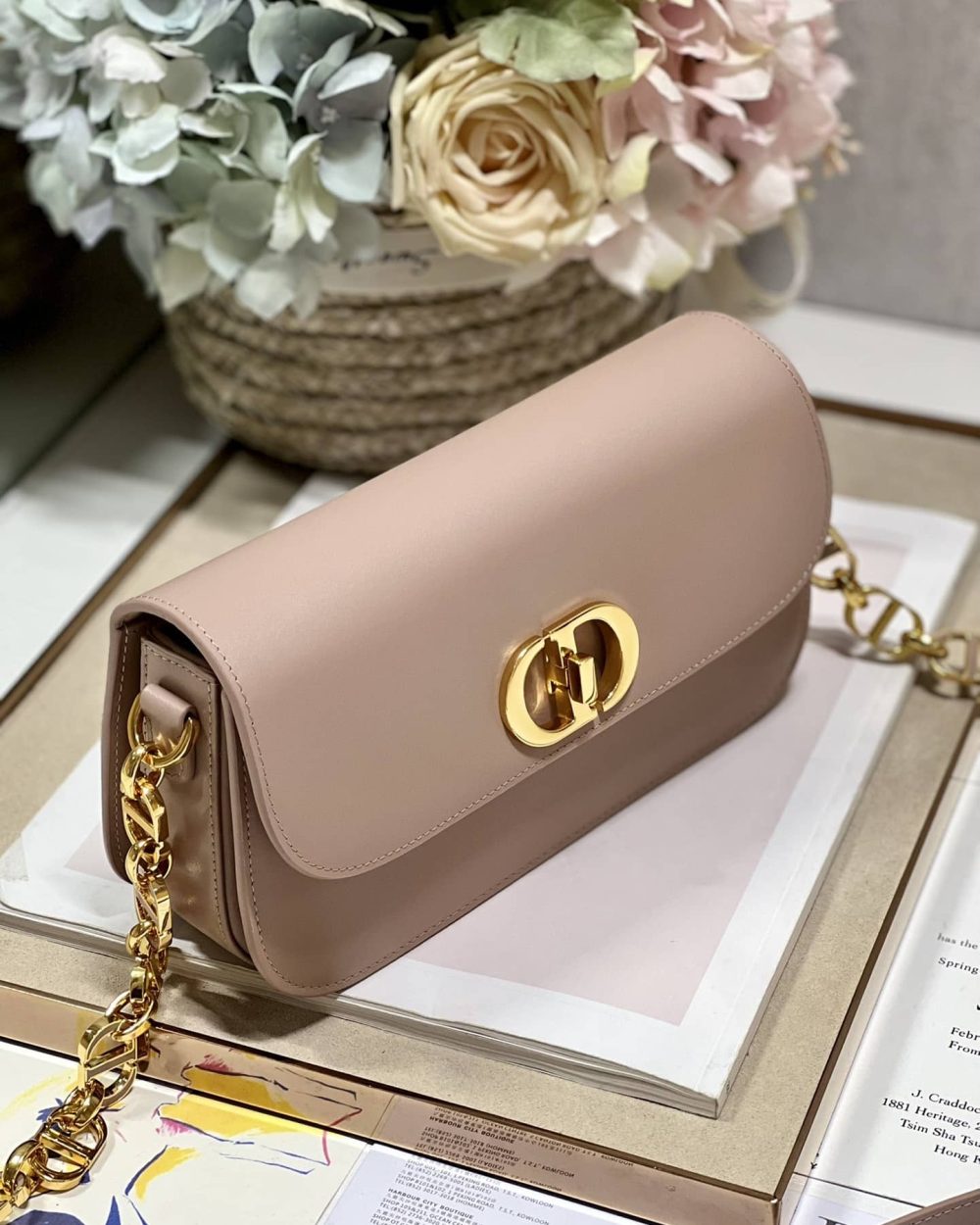 1:1 Replica 30 Montaigne Avenue Bag Black/White/Blue/Beige/Light Pink For Women 9 in/ 22.5cm M9260UMOA_M900