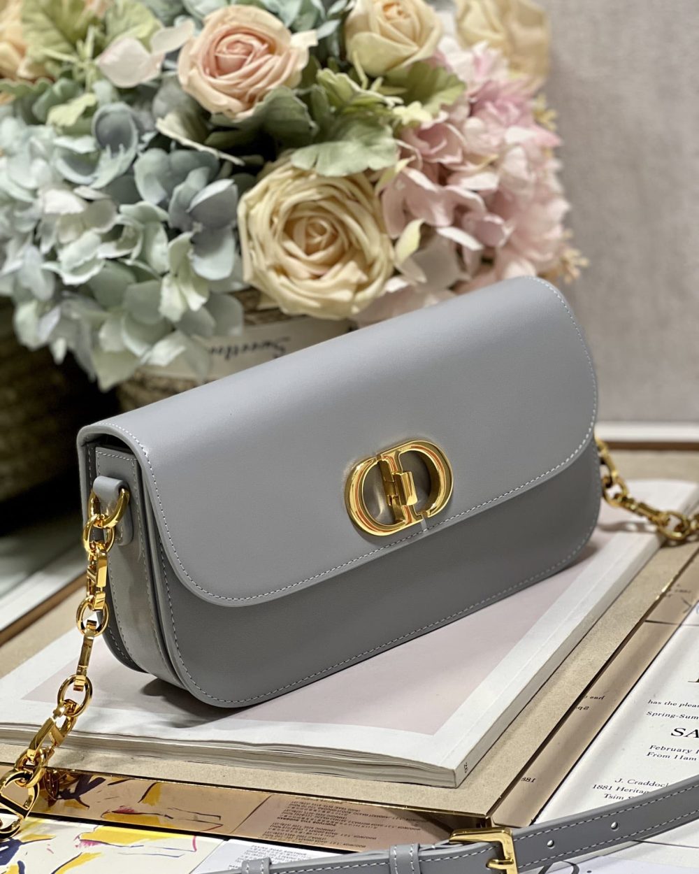 1:1 Replica 30 Montaigne Avenue Bag Black/White/Blue/Beige/Light Pink For Women 9 in/ 22.5cm M9260UMOA_M900
