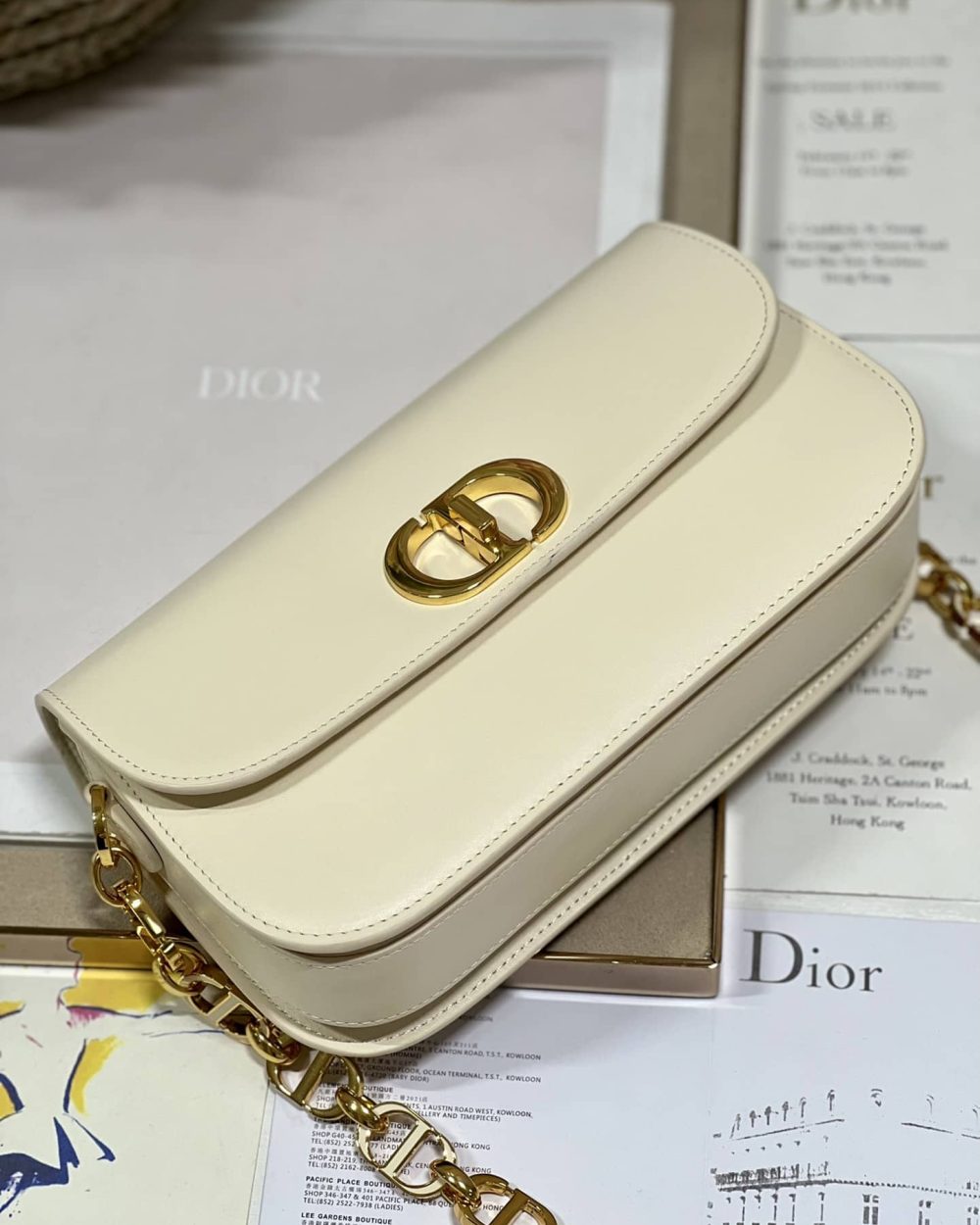 1:1 Replica 30 Montaigne Avenue Bag Black/White/Blue/Beige/Light Pink For Women 9 in/ 22.5cm M9260UMOA_M900