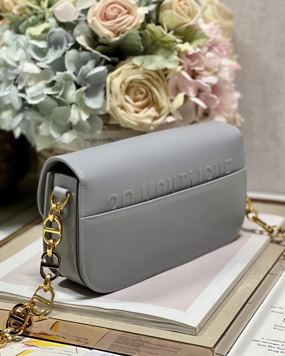 1:1 Replica 30 Montaigne Avenue Bag Black/White/Blue/Beige/Light Pink For Women 9 in/ 22.5cm M9260UMOA_M900