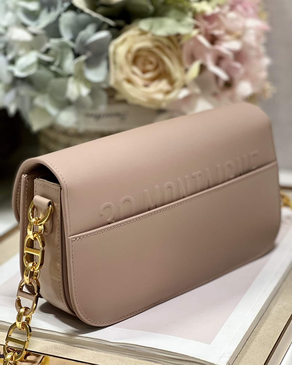 1:1 Replica 30 Montaigne Avenue Bag Black/White/Blue/Beige/Light Pink For Women 9 in/ 22.5cm M9260UMOA_M900