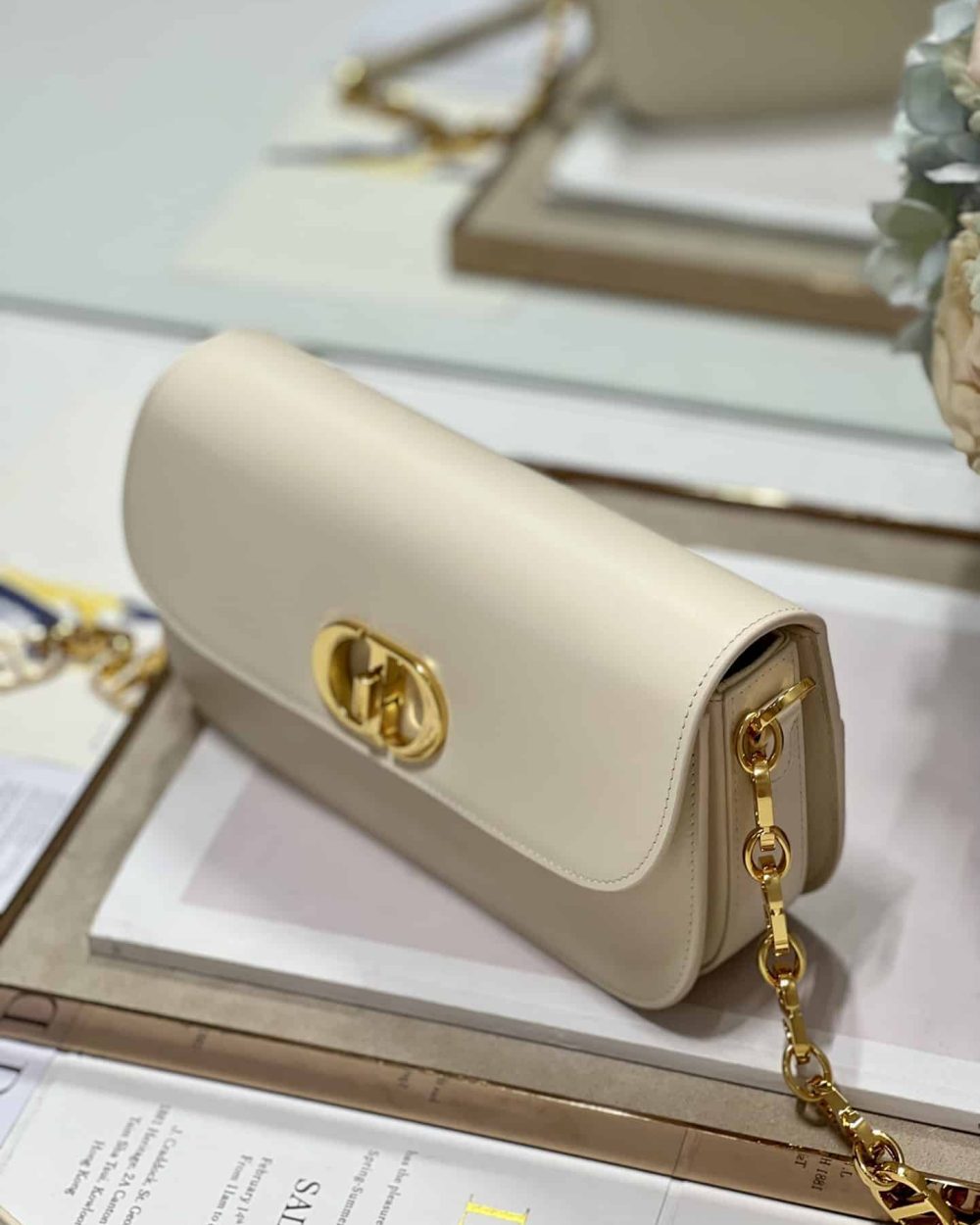 1:1 Replica 30 Montaigne Avenue Bag Black/White/Blue/Beige/Light Pink For Women 9 in/ 22.5cm M9260UMOA_M900