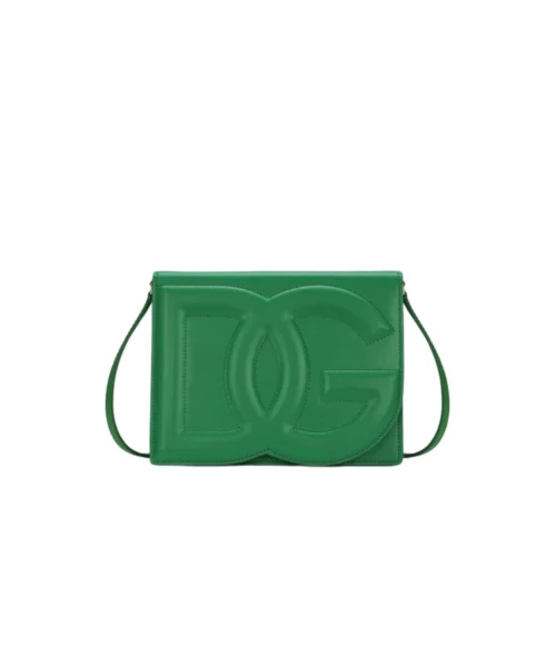 Calfskin DG Logo Bag Green For Women BB7287AW57687192 - 20 Cm/ 7.8 Inches