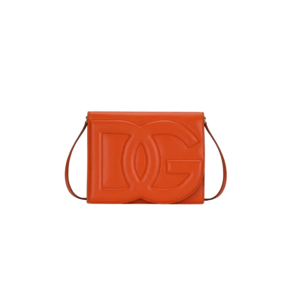 Calfskin DG Logo Bag Orange For Women BB7287AW57680244 - 20 Cm/ 7.8 Inches