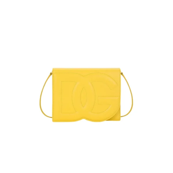 Calfskin DG Logo Bag Yellow For Women BB7287AW57680205 - 20 Cm/ 7.8 Inches
