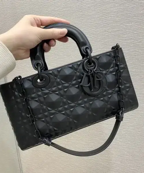 1:1 Replica Christian Dior Lady D-Joy Bag Black Cannage with Beaded Motif, For Women Women's Handbags, 26cm CD M0540SNEA_M900