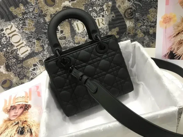 1:1 Replica Christian Dior Smal Lady Dior My ABCDIOR Bag Black For Women 8in/20cm CD M0538SLOI_M989