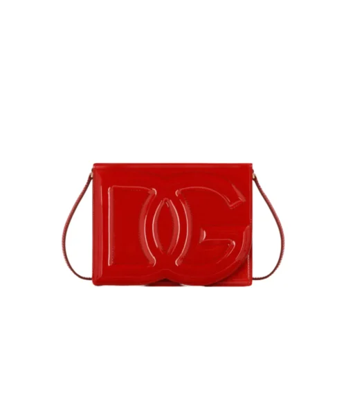 Patent Leather DG Logo Bag Red For Women BB7287A147180315- 20 Cm/ 7.8 Inches