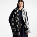 LV Essential Monogram Black/White Scarf
