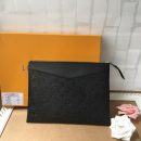 1:1 Replica Louis Vuitton Pochette Melanie MM Monogram Empreinte Black For Women, Women's Wallets 11.6in/29.5cm LV