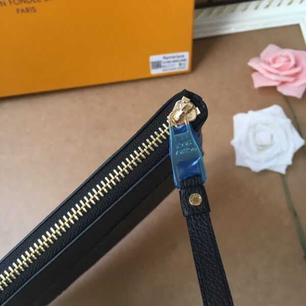 Louis Vuitton Pochette Melanie MM Monogram Empreinte Black For Women, Women's Wallets 11.6in/29.5cm LV