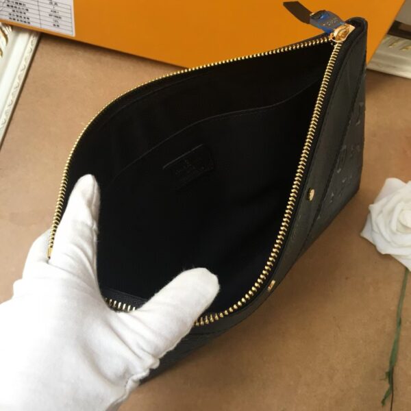 Louis Vuitton Pochette Melanie MM Monogram Empreinte Black For Women, Women's Wallets 11.6in/29.5cm LV
