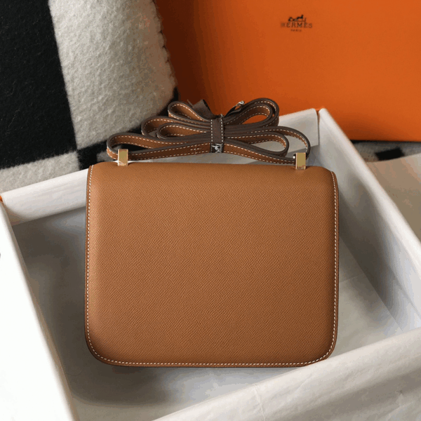 1:1 Replica Hermes Constance 23 Epsom Brown For Women, Women’s Handbags, Shoulder Bags 9in/23cm