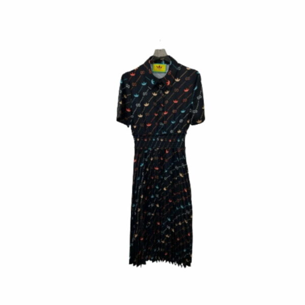 Adidas x Gucci GG Trefoil Stripe Dress Black For Women