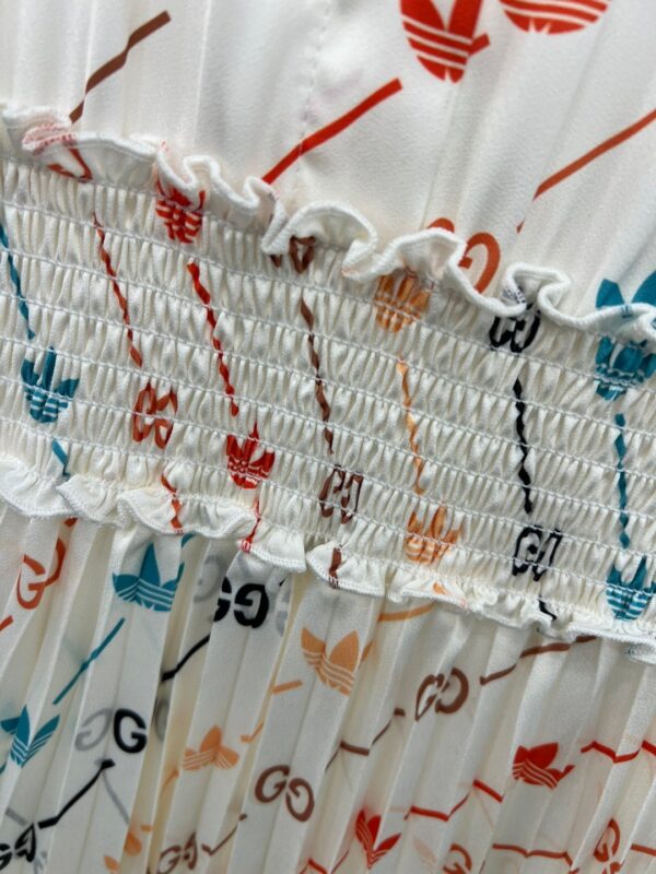 Adidas x Gucci GG Trefoil Stripe Dress Ivory For Women