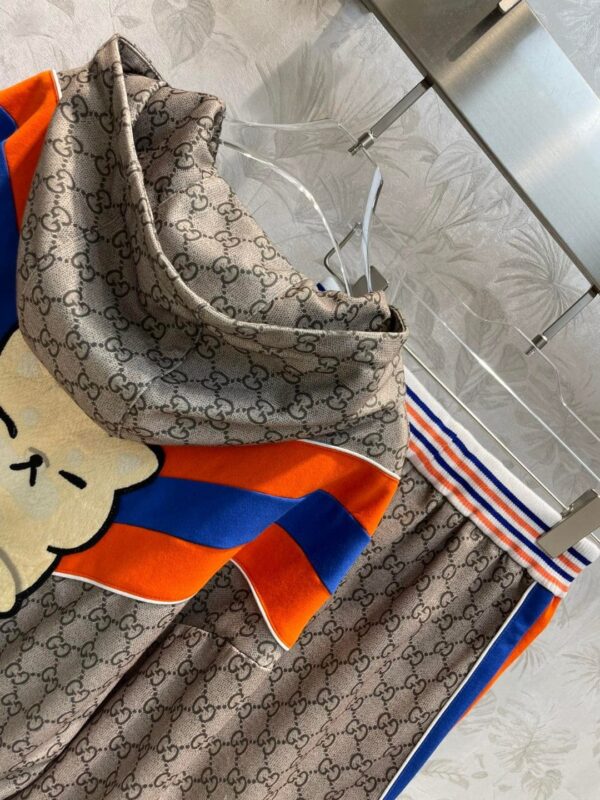 Animal Embroidered Patch Jacket And Shorts Grey For Women