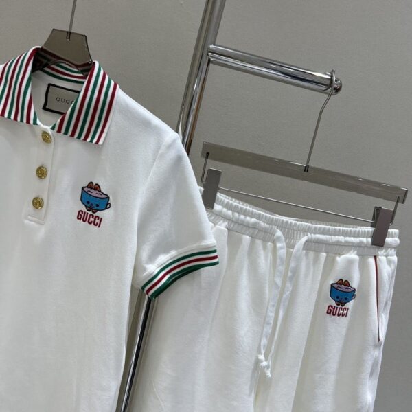 Animal Patch T-Shirt And Shorts White For Women