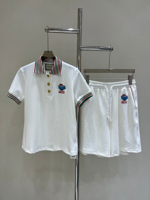Animal Patch T-Shirt And Shorts White For Women