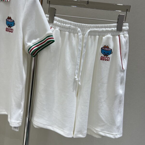 Animal Patch T-Shirt And Shorts White For Women