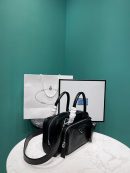 Antique Nappa Multi-Pocket Top-Handle Bag In Grey/Black For Women 9.5 in/ 24cm 1BB099_UVL_F0480_V_T2O