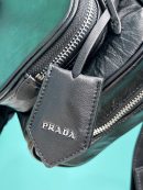 Antique Nappa Multi-Pocket Top-Handle Bag In Grey/Black For Women 9.5 in/ 24cm 1BB099_UVL_F0480_V_T2O