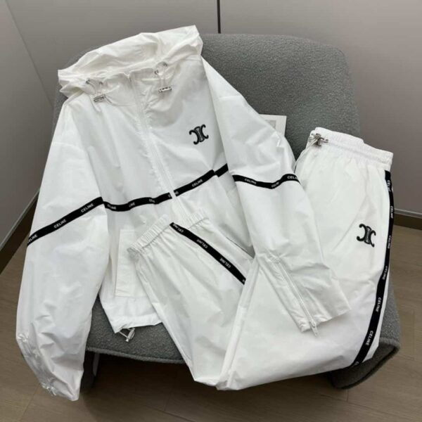 Athletic Pants And Tracksuit Jacket White For Women