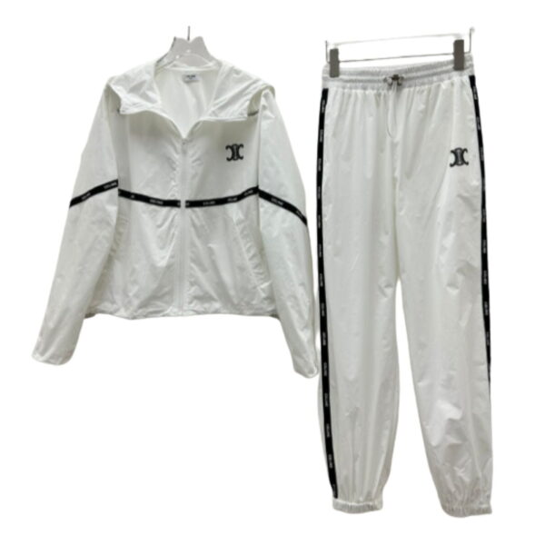 Athletic Pants And Tracksuit Jacket White For Women